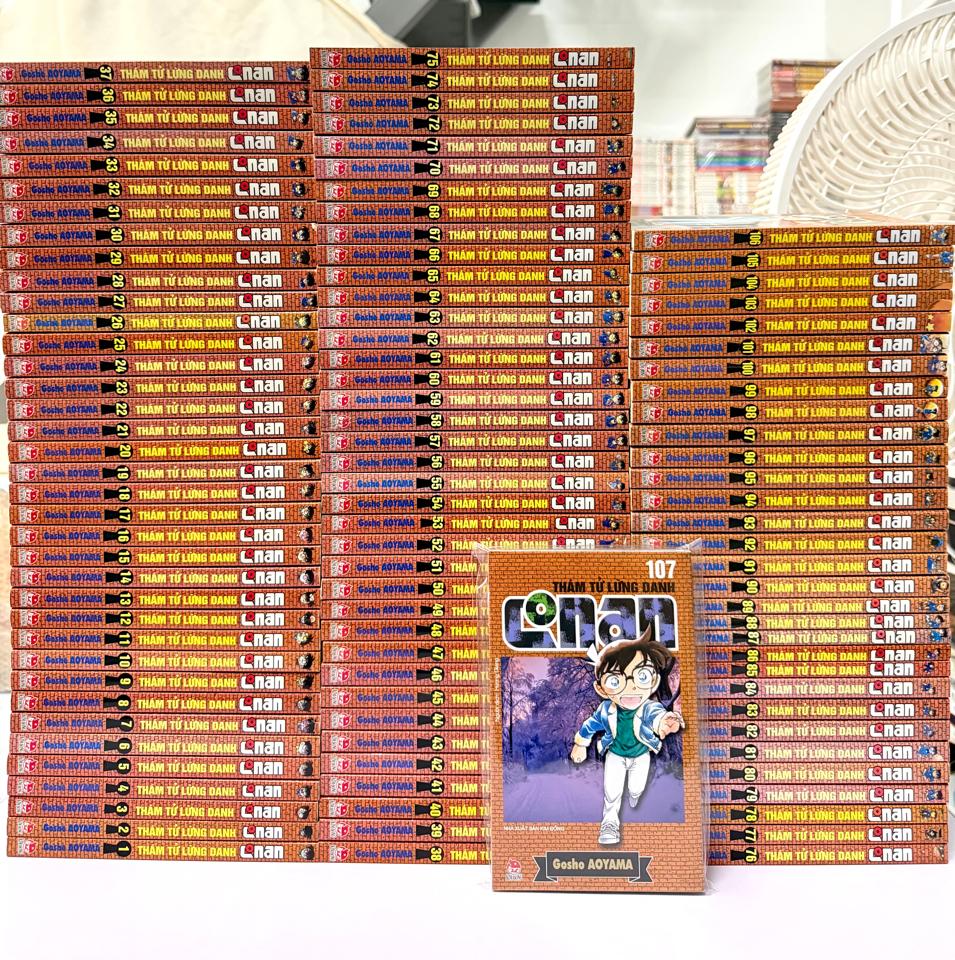 Conan full bộ 107t ( bìa gáy đẹp, góc giấy giữa và trên tốt, dưới ố ) -duoc-ban-tai-Trần Nam - Tiệm Manga chút ét