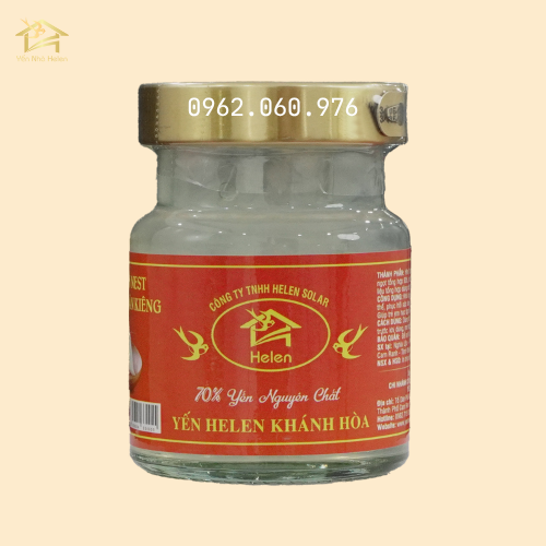 Yến Chưng Ăn Kiêng Ít Đường (70% Yến) set 10 hũ 75ml-duoc-ban-tai-YẾN NHÀ HELEN
