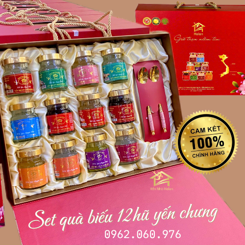 Hộp Quà 12 hũ Yến Chưng Helen 70%-duoc-ban-tai-YẾN NHÀ HELEN