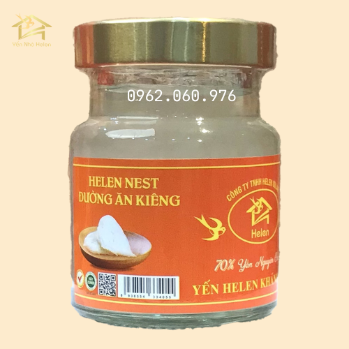Yến Chưng Ăn Kiêng Ít Đường (70% Yến) set 10 hũ 75ml-duoc-ban-tai-YẾN NHÀ HELEN