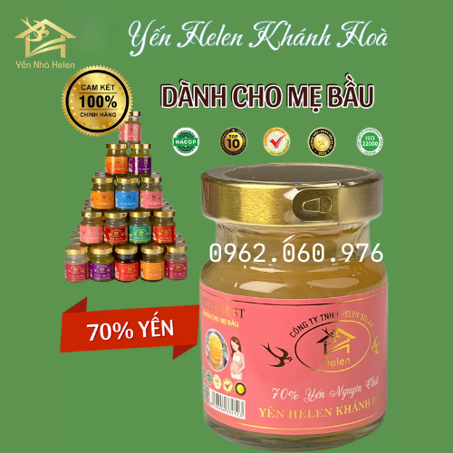 Yến Chưng Mẹ Bầu (70% Yến) set 10 hũ 75ml-duoc-ban-tai-YẾN NHÀ HELEN