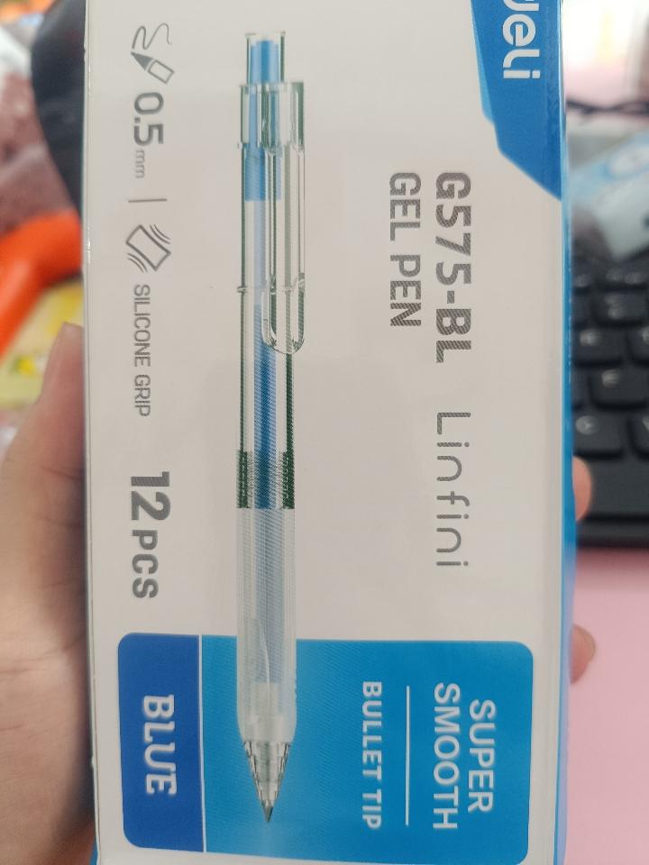 Bút gel deli linfini mực xanh-duoc-ban-tai-ĐẬU ĐẬU SHOP