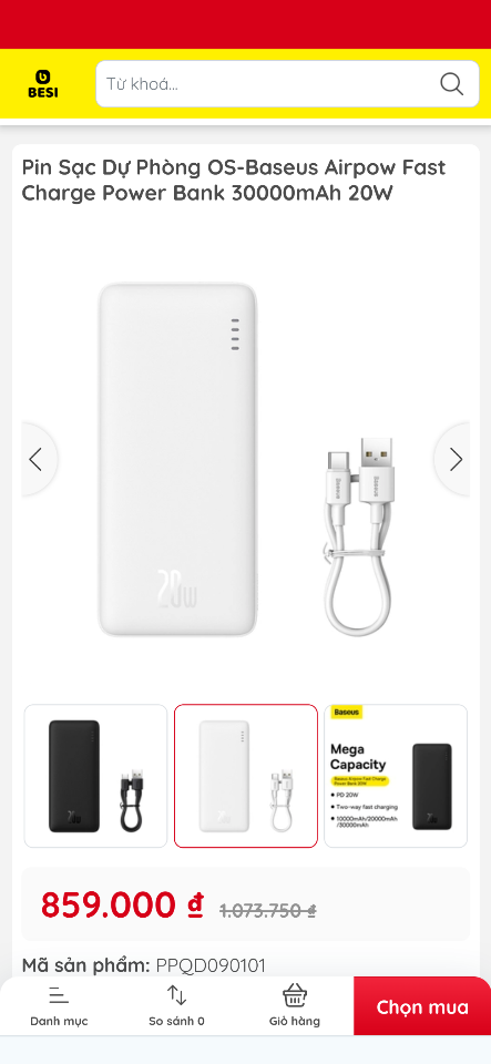 Xạc dự phòng Baseus 30000 20W-duoc-ban-tai-MY MOBILE