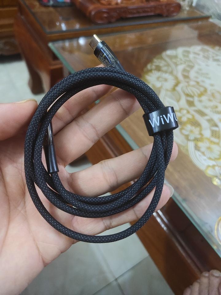 Cáp C to C WiWU 100W dù đầu mạ vàng-duoc-ban-tai-MY MOBILE