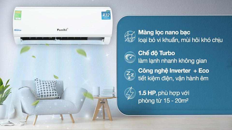 Điều Hoà Funiki HIC12TMU inverter 12k/1 chiều-duoc-ban-tai-Điện Máy Thiện Huệ