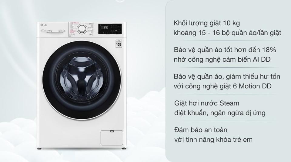 Máy giặt LG FV1410S4W1 10kg inverter -duoc-ban-tai-Điện Máy Thiện Huệ