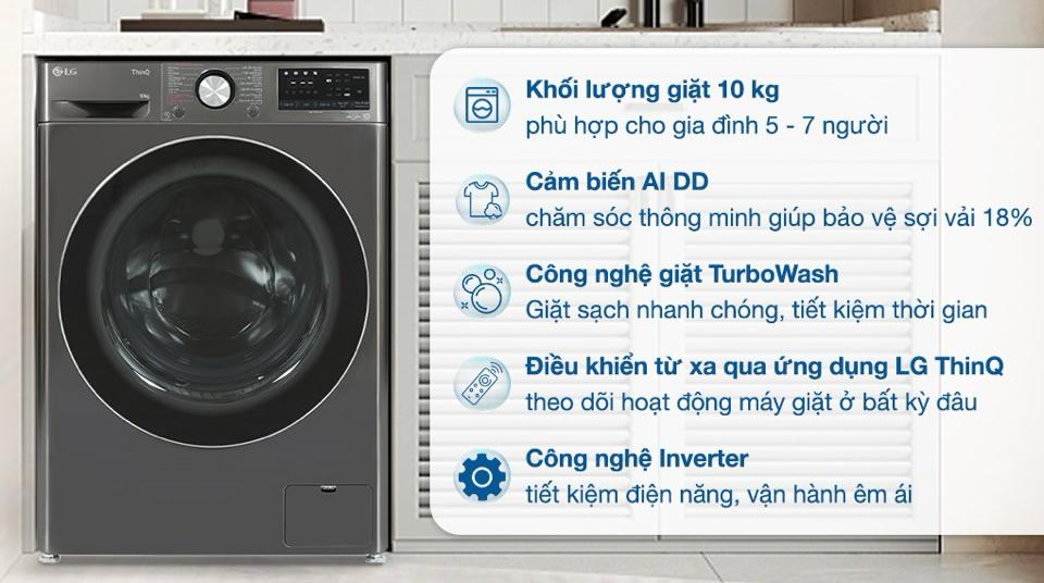 Máy giặt LG FV1410S4B 10kg inverter -duoc-ban-tai-Điện Máy Thiện Huệ