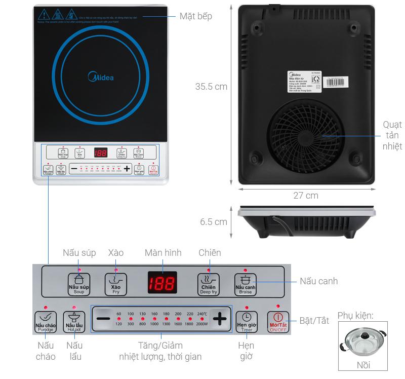 Bếp từ Media MI-B2015DE(C)-duoc-ban-tai-Điện Máy Thiện Huệ