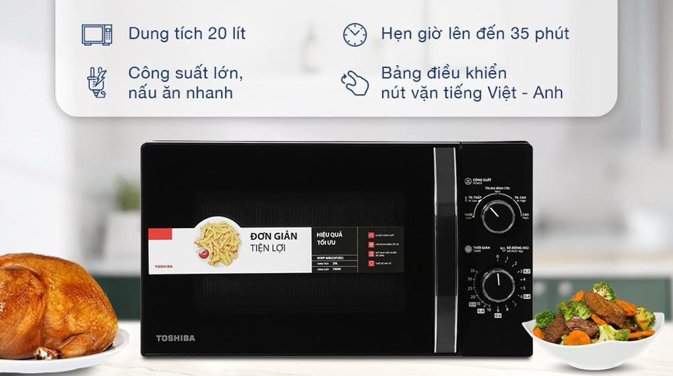 Lò vi sóng Tosshiba MM20PC(BK)-duoc-ban-tai-Điện Máy Thiện Huệ