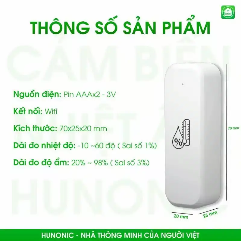 Cảm biến nhiệt độ, độ ẩm-duoc-ban-tai-Hunonic Smarthome Miền bắc