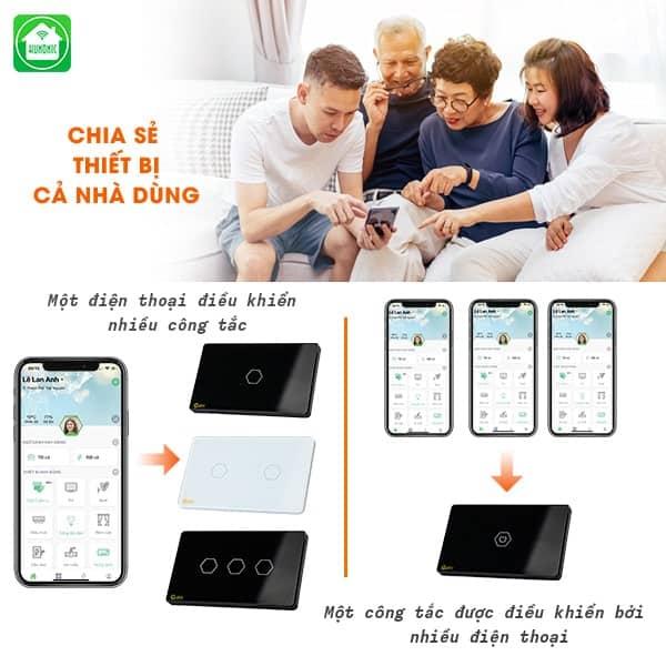 Công tắc hunonic datic 2 nút 1 ổ màu đen-duoc-ban-tai-Hunonic Smarthome Miền bắc