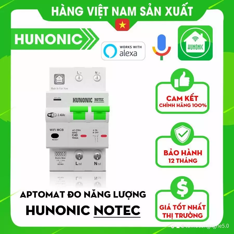 Aptomat đo số điện 63A-duoc-ban-tai-Hunonic Smarthome Miền bắc