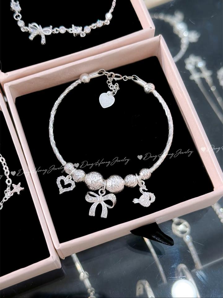 Lắc tay cứng phay mix charm S925-duoc-ban-tai-DUNG HOANG JEWELRY