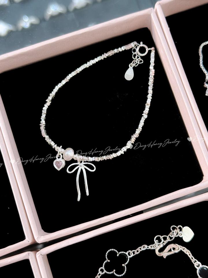 Lắc tay nơ xâu hạt vỡ S925-duoc-ban-tai-DUNG HOANG JEWELRY