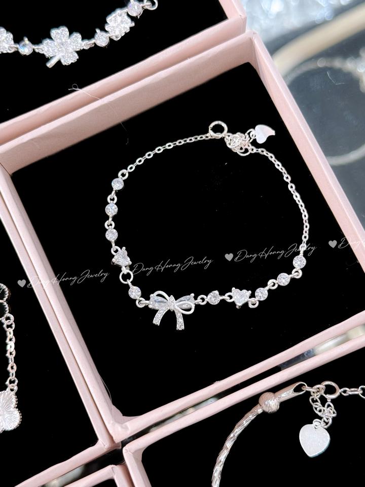 Lắc tay nơ đá tim S99 -duoc-ban-tai-DUNG HOANG JEWELRY