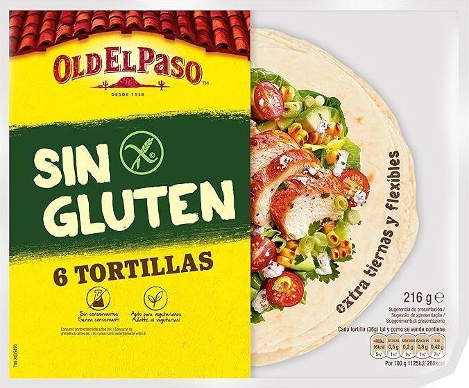 Vỏ Bánh Tortillas Không Chứa Gluten, Old El Paso Tortillas Wraps Gluten Free , Gói 216g (6 Vỏ Bánh)-duoc-ban-tai-McCorn’s Premium Mart