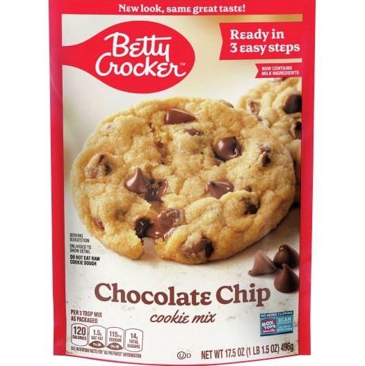 Bột Làm Bánh Cookie Pha Sẵn Có Socola Chip Betty Crocker Chocolate Chip Cookie Mix (Gói 496gr, 17.5 Oz.)-duoc-ban-tai-McCorn’s Premium Mart