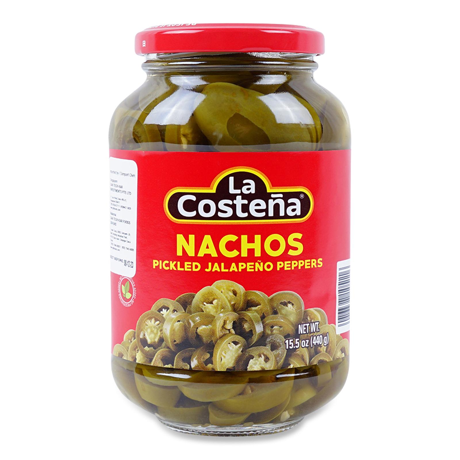 Ớt Jalapeno Cắt Lát Ngâm Dấm La Costena Nachos Pickled Jalapeno Peppers, Lọ 440g-duoc-ban-tai-McCorn’s Premium Mart