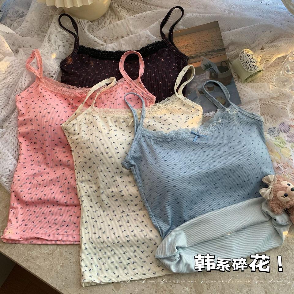 Combo 2 áo dây hoạ tiết hoa nhí -duoc-ban-tai-Nhật Hà Order China