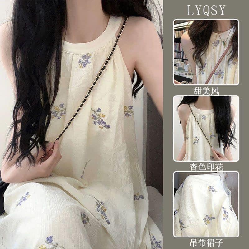 Váy babydoll hoa yếm-duoc-ban-tai-Nhật Hà Order China
