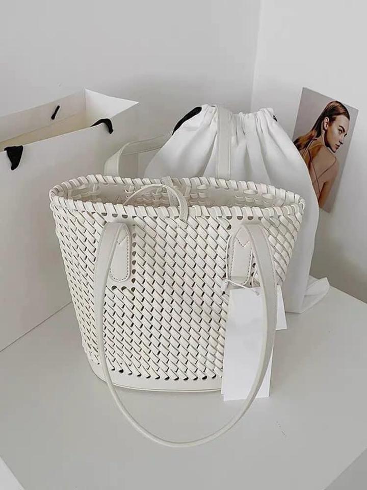 Túi giỏ đan QCCC trắng kem -duoc-ban-tai-Nhật Hà Order China