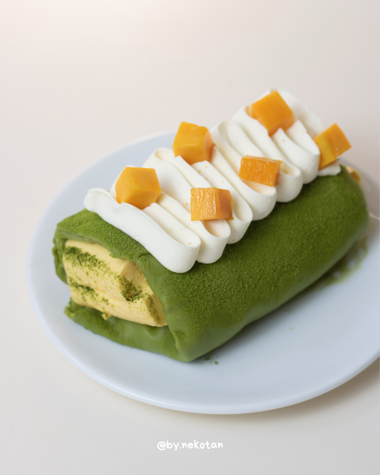 Crepe Pudding Mango Matcha-duoc-ban-tai-Nekotan Bakeshop