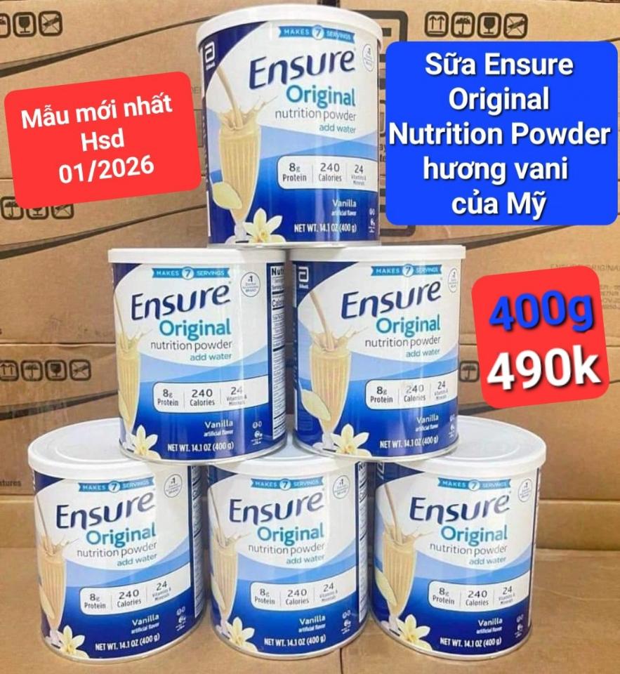 Sữa bột Ensure Mỹ 400g-duoc-ban-tai-Naol Nguyen. 100% hàng Mỹ xách tay. Giá sale cực sốc