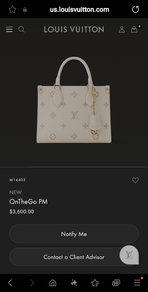 Louis Vuitton M14403
NEW
OnTheGo PM 19 x 11.5 x 25 cm L1-duoc-ban-tai-Hvip Bags and Accessories