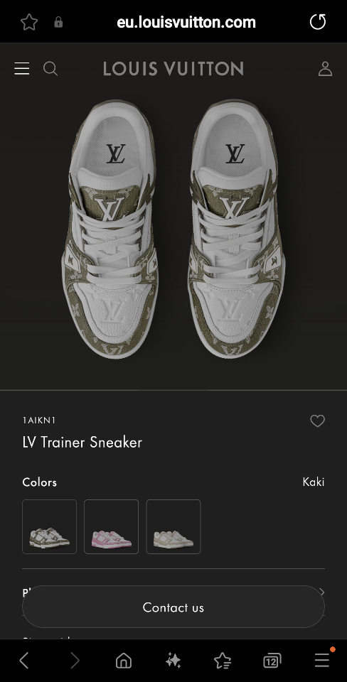Louis Vuitton 1AIKN1
LV Trainer Sneaker khaki (N1)-duoc-ban-tai-Hvip Shoes and Clothes