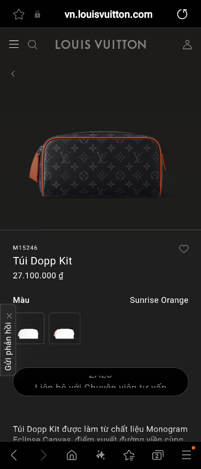 Louis Vuitton M15246
Túi Dopp Kit 28 x 15 x 16.5cm -duoc-ban-tai-Hvip Bags and Accessories