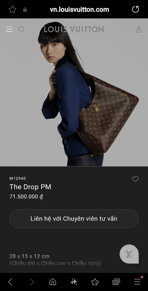 Louis Vuitton M12940
The Drop PM 28*12*5cm-duoc-ban-tai-Hvip Bags and Accessories