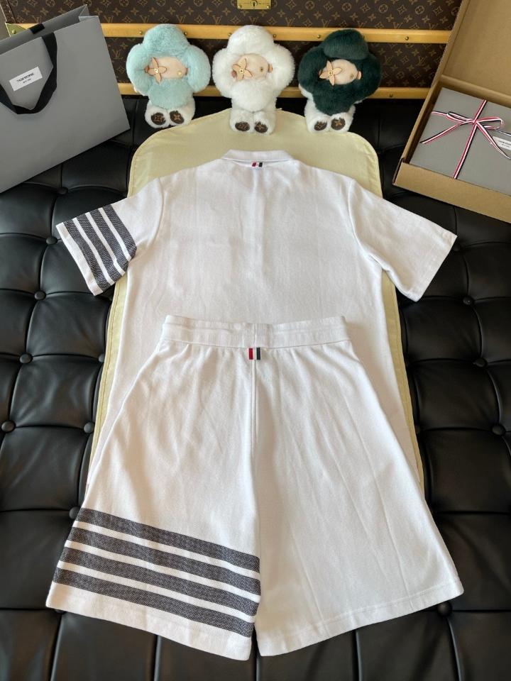 Thom Browne COTTON PIQUE 4-BAR short white-duoc-ban-tai-Hvip Shoes and Clothes