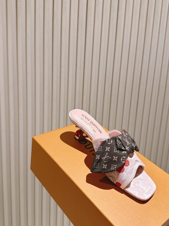 Louis Vuitton LV x TM Cherie Mules pink 55mm (1)-duoc-ban-tai-Hvip Shoes and Clothes