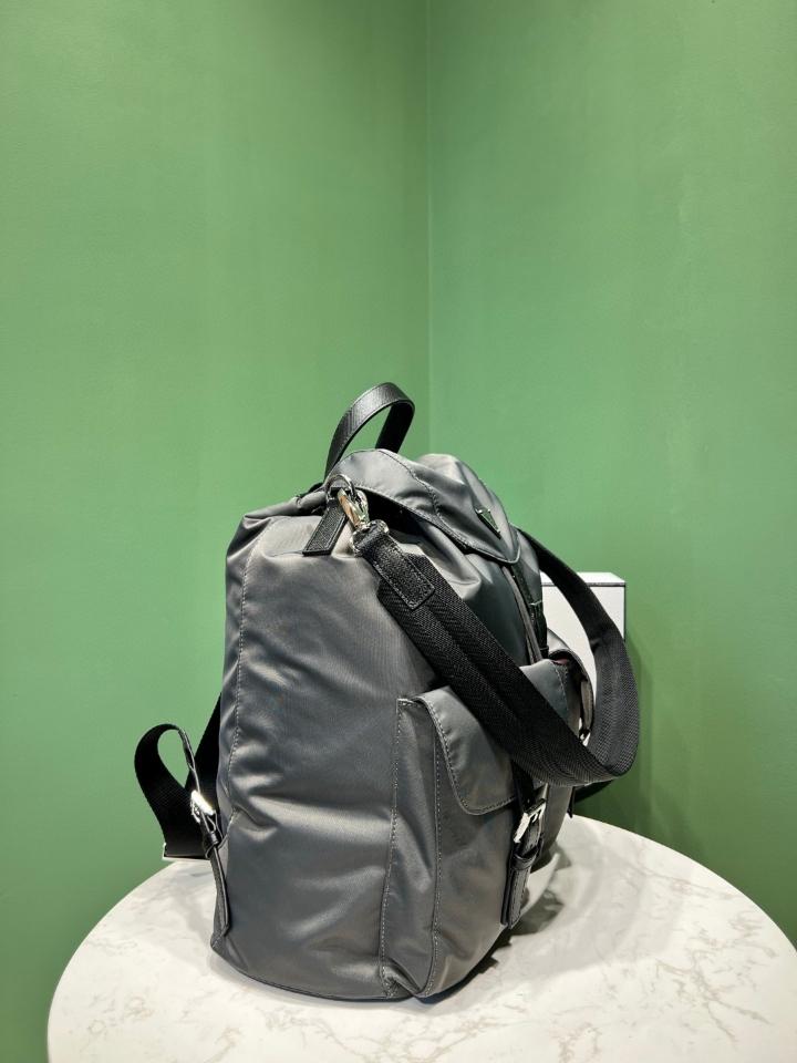 Prada Re-Nylon backpack Mercury Gray 2VZ110 34x39x15cm-duoc-ban-tai-Hvip Bags and Accessories