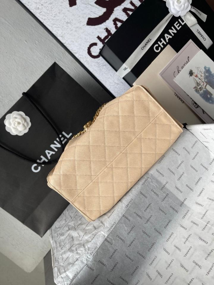 CHANEL 25 Small Handbag grained Calfskin & gold-tone tone Metal,light beige AS5293 30-26-14cm-duoc-ban-tai-Hvip Bags and Accessories