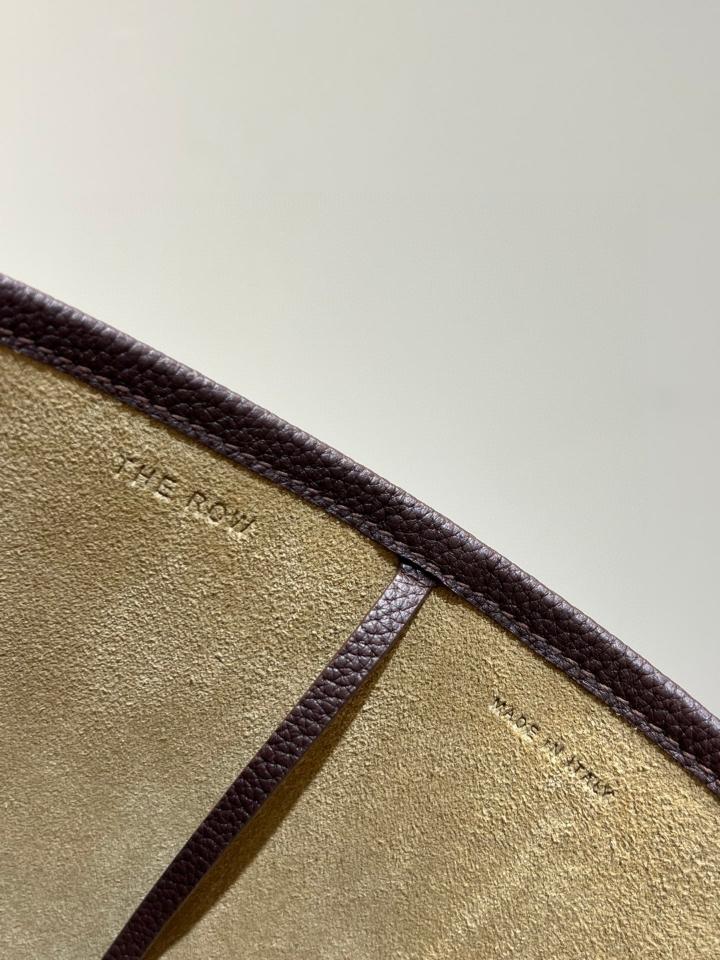 The Row Small N/S Park Tote Bag in Leather  dark brown 24X22X11cm -duoc-ban-tai-Hvip Bags and Accessories