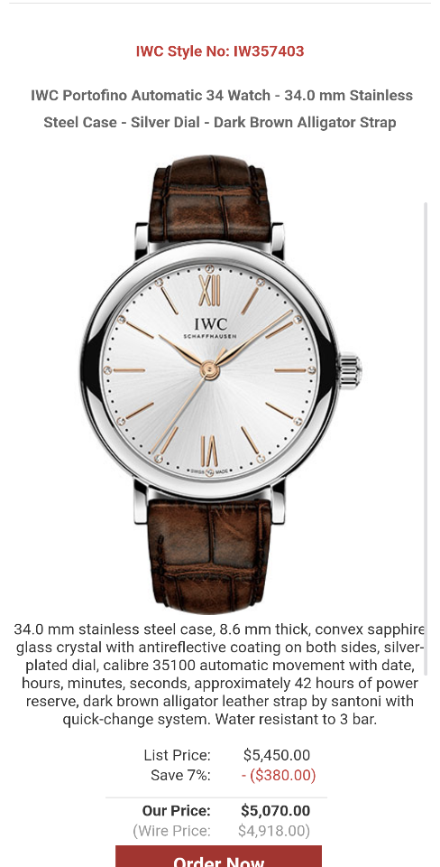 IWC Portofino Automatic 34 IW357403-duoc-ban-tai-Hvip Bags and Accessories