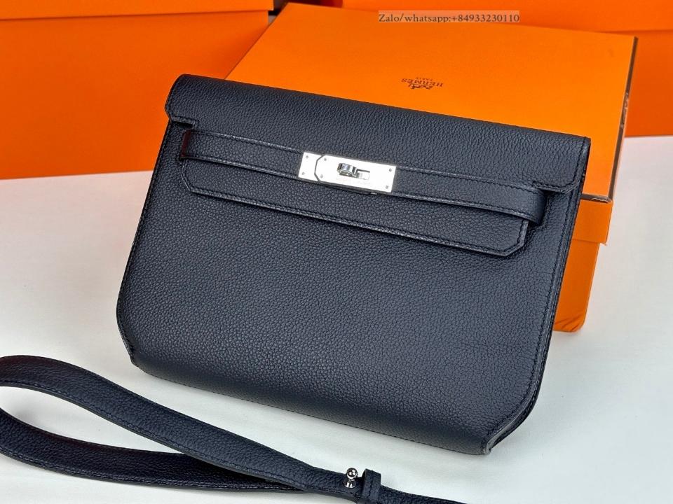 Kelly Kelly depeches 25 noir togo PHW -duoc-ban-tai-Hvip Bags and Accessories