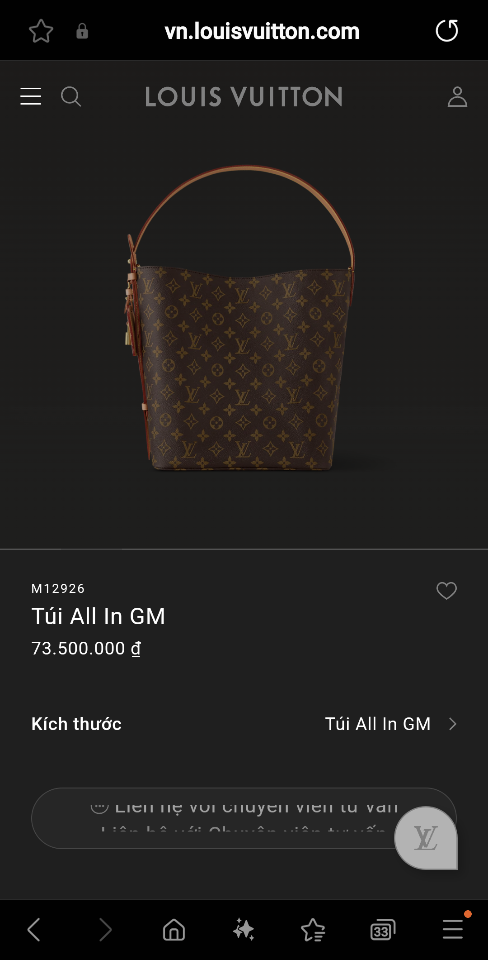 Louis Vuitton M12926
Túi All In GM 𝟑𝟏*𝟏𝟖*𝟐𝟔𝐜𝐦-duoc-ban-tai-Hvip Bags and Accessories
