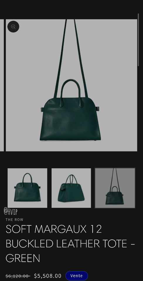 The Row Soft Margaux 12 Bag in Leather green 32x15x25cm-duoc-ban-tai-Hvip Bags and Accessories