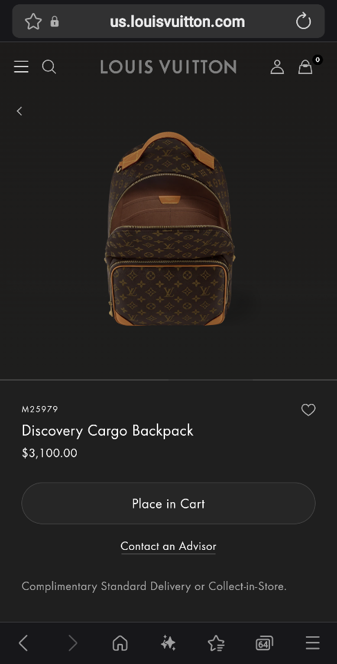 Louis Vuitton M25979
Discovery Cargo Backpack 39 x 19 x 30 cm-duoc-ban-tai-Hvip Bags and Accessories