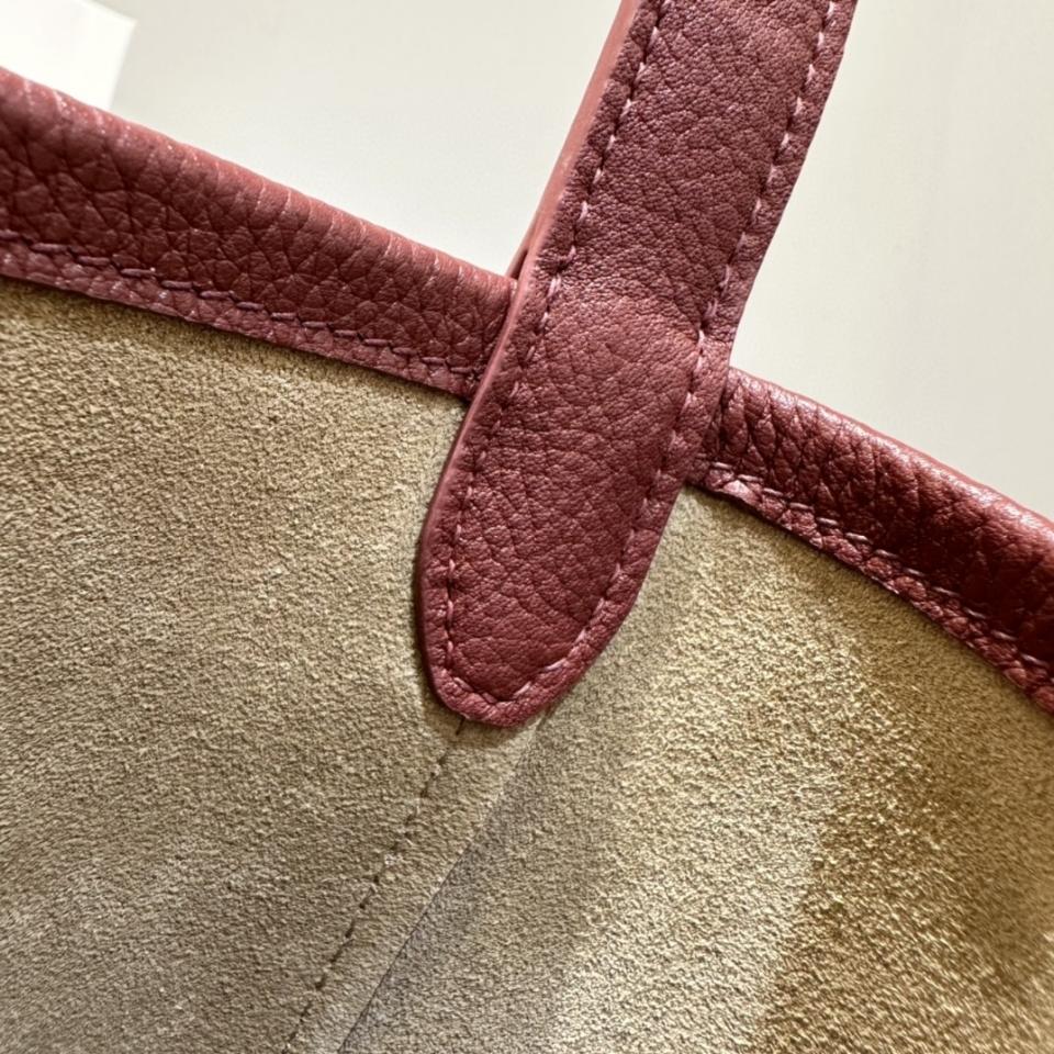 The Row Medium N/S Park Tote Bag in Leather Burnt Wood 30X28X15.5cm-duoc-ban-tai-Hvip Bags and Accessories