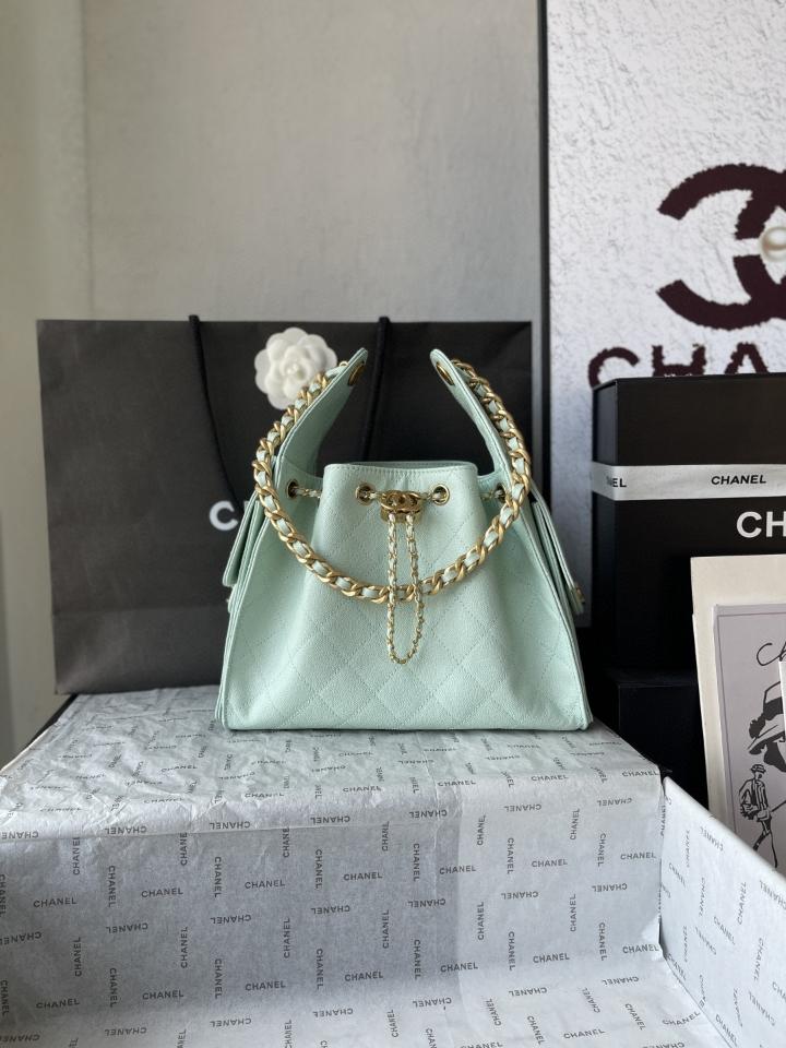CHANEL 25 Small Handbag grained Calfskin & gold-tone tone Metal,light blue AS5293 30-26-14cm-duoc-ban-tai-Hvip Bags and Accessories