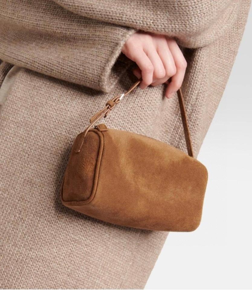The Row 90's Bag in Nubuck dark brown 19.5x10x8cm -duoc-ban-tai-Hvip Bags and Accessories