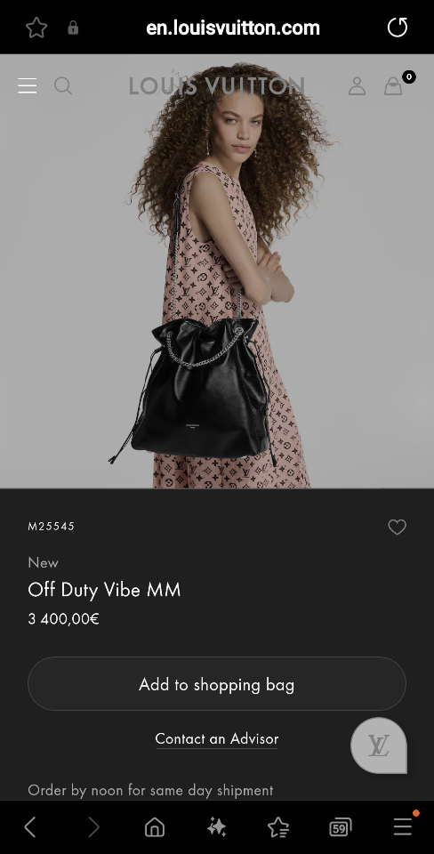 Louis Vuitton M25545
New
Off Duty Vibe MM 24 x 11.5 x 33 cm -duoc-ban-tai-Hvip Bags and Accessories