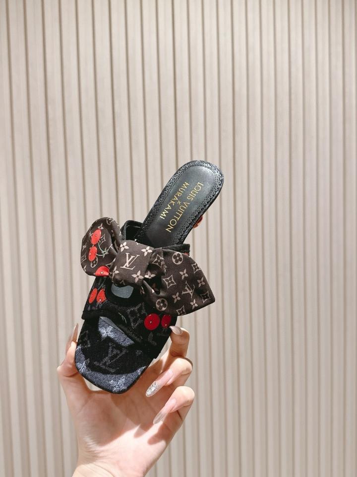 Louis Vuitton LV x TM  Cherie Mules black 🍒55mm (1)  -duoc-ban-tai-Hvip Shoes and Clothes
