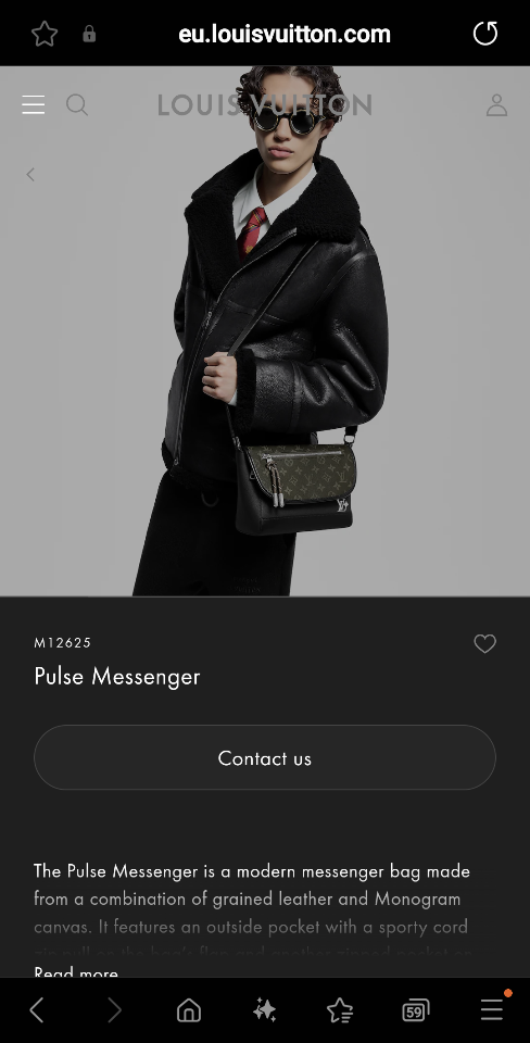 Louis Vuitton M12625
Pulse Messenger 26.6 × 17 × 11 cm-duoc-ban-tai-Hvip Bags and Accessories