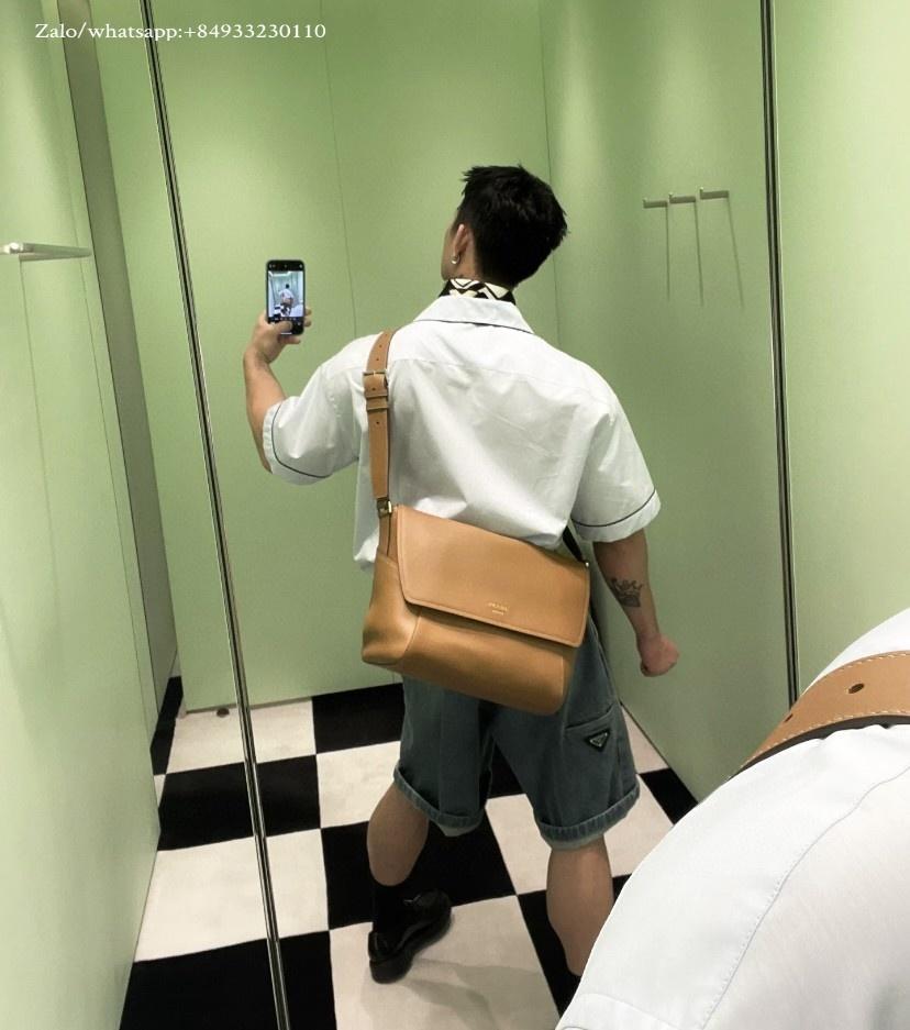 Prada leather shoulder bag beige 2VD068 30x27.5x15cm-duoc-ban-tai-Hvip Bags and Accessories