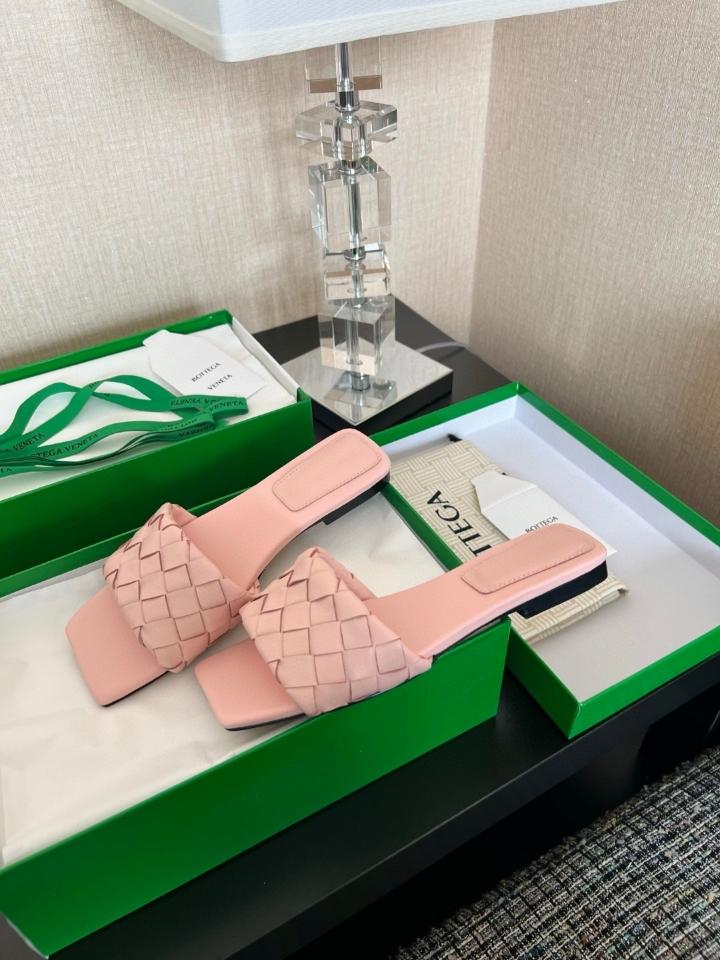 Bottega Veneta Parco Flat Mule pink-duoc-ban-tai-Hvip Shoes and Clothes