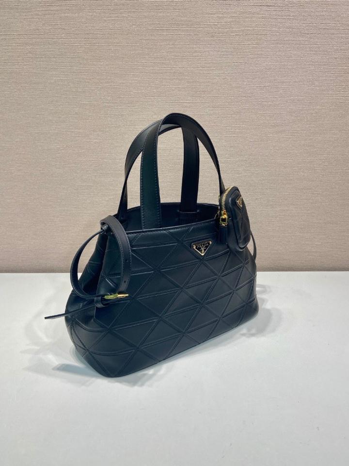 Prada Medium Quilted Leather Tote Bag Black 1BG545  33x21.5x16cm-duoc-ban-tai-Hvip Bags and Accessories
